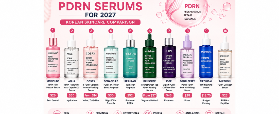 10 Best PDRN Serums for 2027: Korean Skincare Comparison