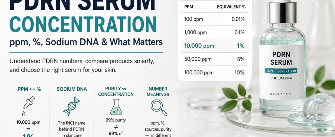 PDRN Serum Concentration Explained: ppm, %, Sodium DNA & What Actually Matters